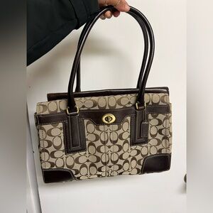 Coach Brown and Tan tote bag